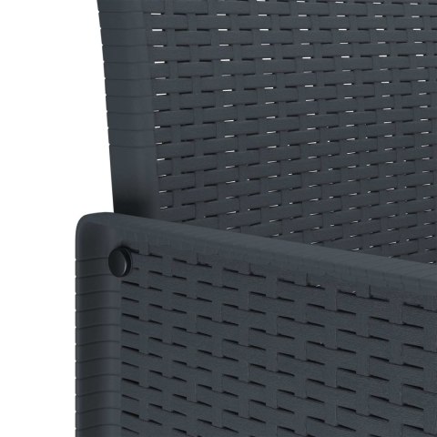 Zestaw do jadalni w ogrodzie 11 pcs Antracyt Rattan Polt