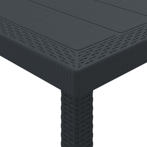 Zestaw do jadalni w ogrodzie 9 pcs Antracyt Rattan Polt