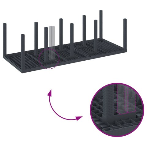Zestaw do jadalni w ogrodzie 9 pcs Antracyt Rattan Polt