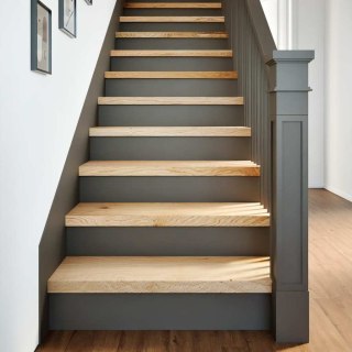 Stopnie schodowe, 12 szt., surowe 80x25x2 cm lite drewno dębowe