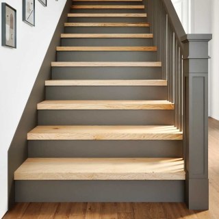 Stopnie schodowe, 16 szt. surowe 90x25x2cm lite drewno dębowe