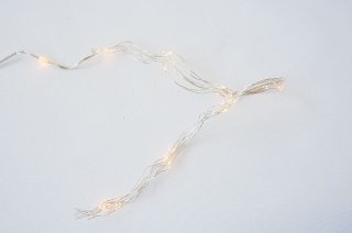 Świąteczna świetlna dekoracja- druty, 64 LED, ciepła biel