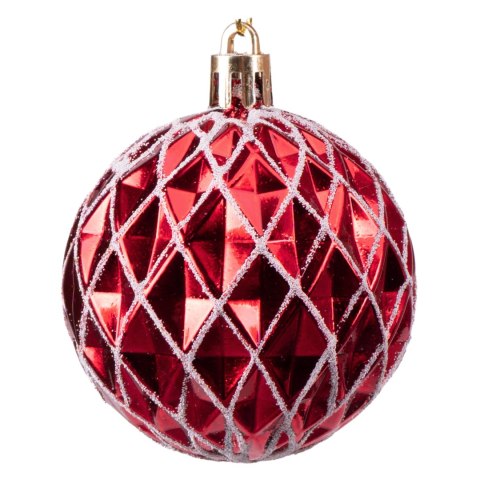 Zestaw bombek choinkowych SAPIN CZERWONO-BIAŁY 30 sztuk