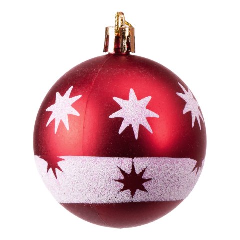 Zestaw bombek choinkowych SAPIN CZERWONO-BIAŁY 30 sztuk
