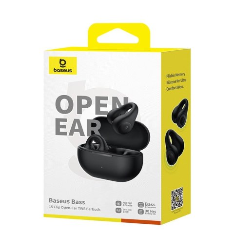 Słuchawki powietrzne Baseus 15 Clip Open-Ear czarny