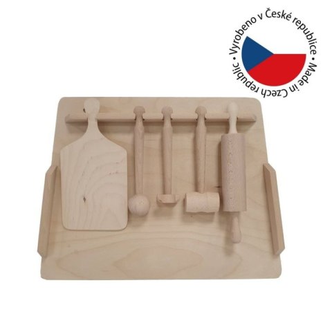 Zestaw kuchenny z drewna bukowego dla dzieci 40x7x30 cm