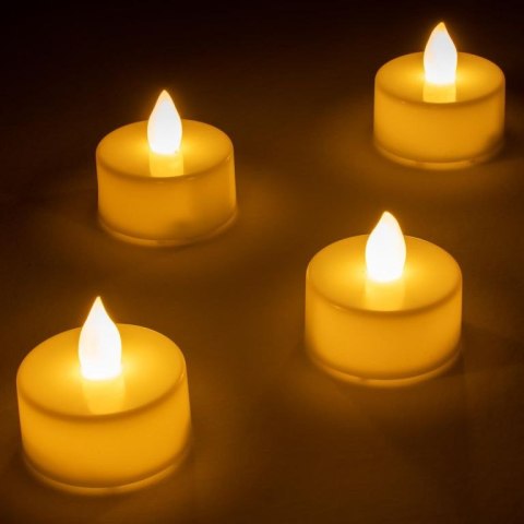 Zestaw 8 LED świeczek tealight z timerem, ciepła biel