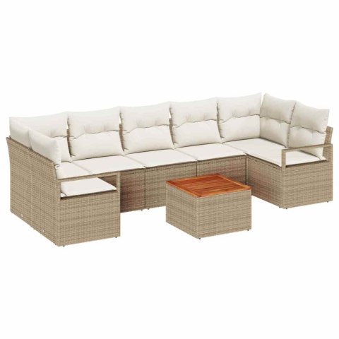 Zestaw Sof na Ogród 8 pcs beżowo-biały