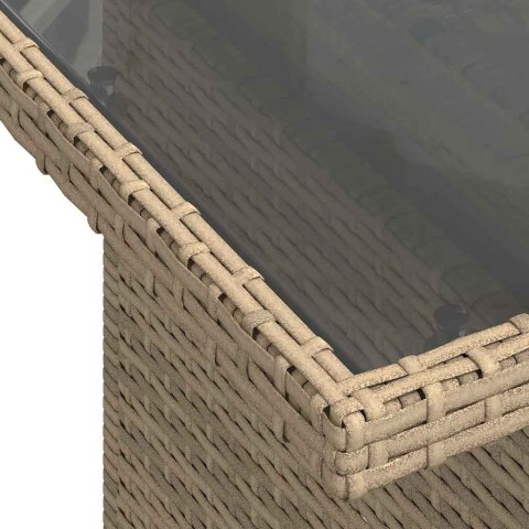 Zestaw Sof na Ogród z poduszką 8 pcs Beżowy Rattan poli