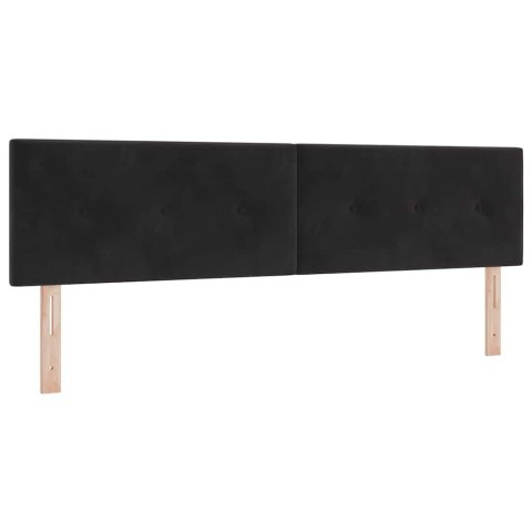 Łóżko sprężynowe z materacem Czarny 200 x 180 cm Poliester