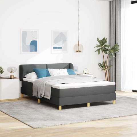 Łóżko sprężynowe z materacem Cream 90x200 cm Fabric z materacem