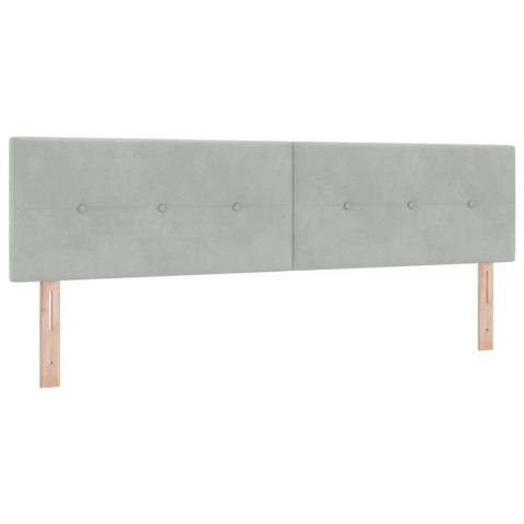 Łóżko z sprężyną LED z LED Jasnoszary 180 x 200 cm Aksamit