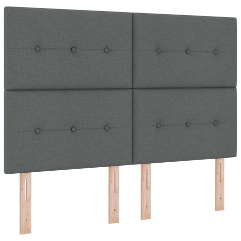 Łóżko sprężynowe z materacem Szary 140 x 200 cm tkanina
