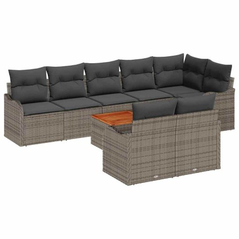 Zestaw Sof na Ogród 9 pcs Szary