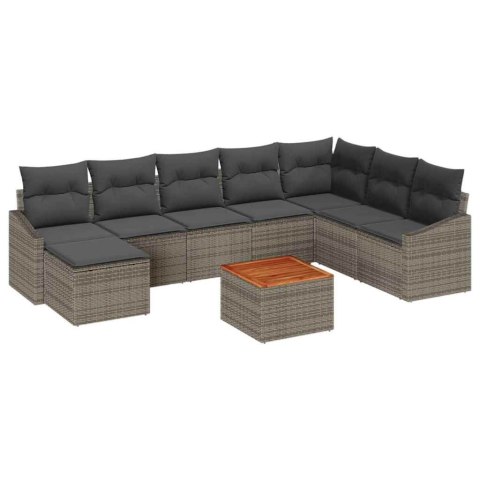 Zestaw Sof na Ogród 9 pcs Szary