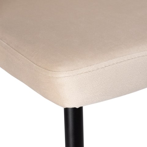 Krzesło welurowe LINCOLN VELVET beżowe
