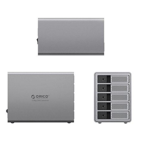 Macierz dyskowa 9858T3 z Thunderbolt 3 na 5 dysków 2.5'' / 3.5'' SATA HDD / SSD - szara