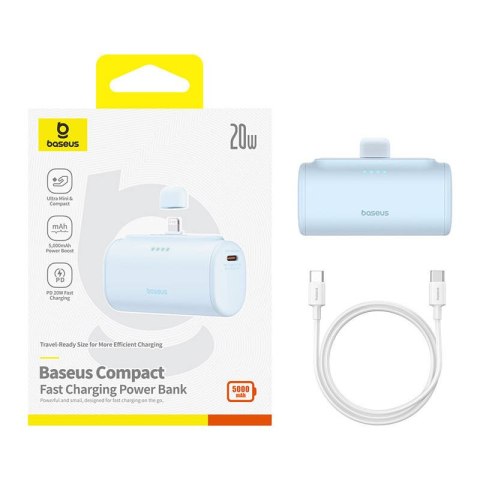 Powerbank OS-Baseus Compact IP 5000mAh 20W (niebieski)
