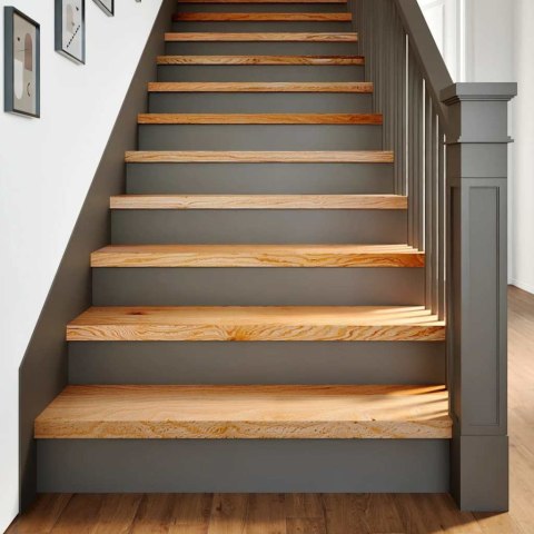 Stopnie schodowe, 12 szt. brązowe 90x30x2cm lite drewno dębowe