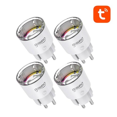 Inteligentne gniazdko WiFi Gosund EP2, 4 sztuki (czteropak) 10A Tuya