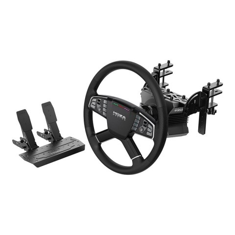 Zestaw gamingowy - baza R5 + kierownica ciężarowa TSW + pedały SRP-Lite + zaciski Moza Racing RS071 (PC)