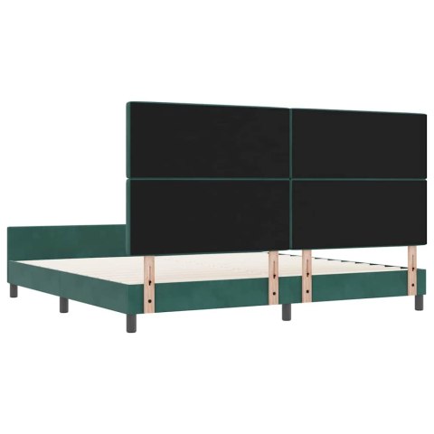 Łóżko sprężynowe Ciemna zieleń 200 x 200 cm Aksamit