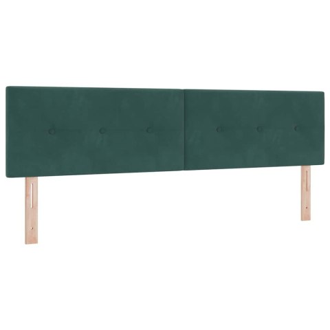 Łóżko sprężynowe z materacem Ciemna zieleń 180 x 200 cm Aksamit