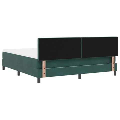 Łóżko sprężynowe z materacem Ciemna zieleń 180 x 200 cm Aksamit