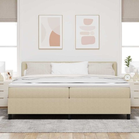 Łóżko z sprężyną LED Jasnoszary i biały. 200 x 200 cm