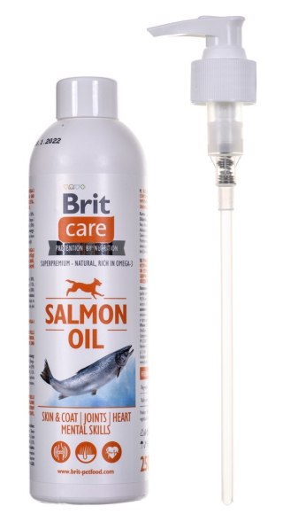 BRIT CARE Olej z łososia - suplement diety na sierść i skórę dla psów i kotów - 250 ml