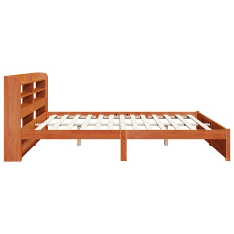 Ramka łóżka Woskowy Brąz 200 x 200 cm Lite drewno sosnowe