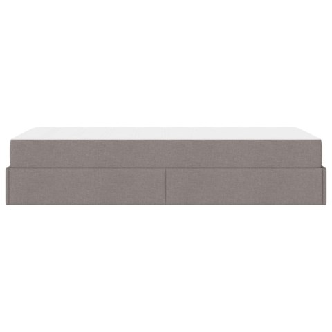 Rama łóżka z materacem z materacem 2 pcs Ciemnoszary tkanina