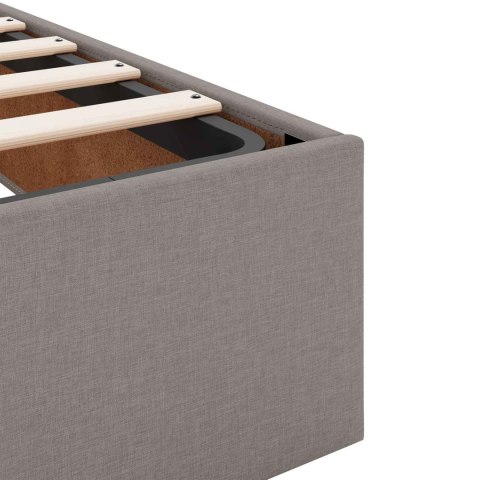 Rama łóżka z materacem z materacem 2 pcs Ciemnoszary tkanina