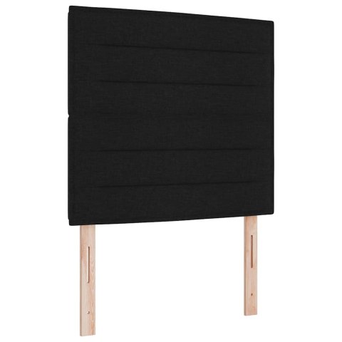 Łóżko z sprężyną LED z materacem Czarny 80 x 200 cm tkanina