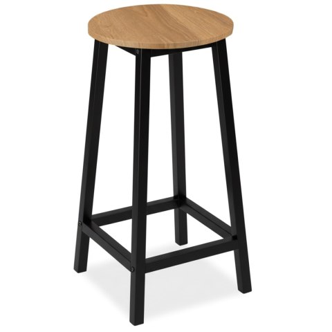Krzesło barowe metalowe FLINT MODERN OAK