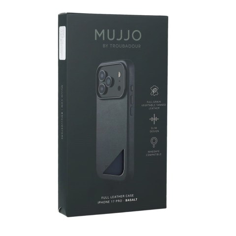 Etui skórzane do iPhone 17 Pro basalt Mujjo