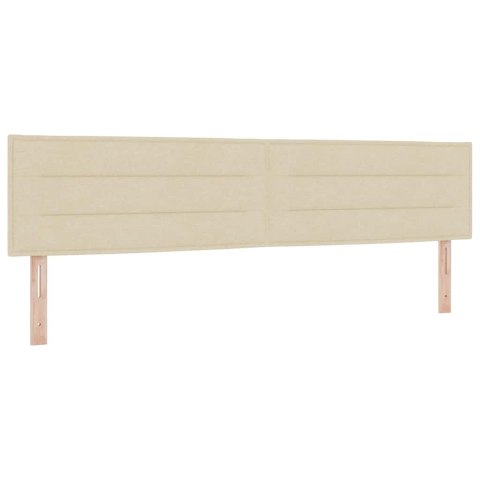 Łóżko sprężynowe z materacem Kremowy 200 x 200 cm Poliester
