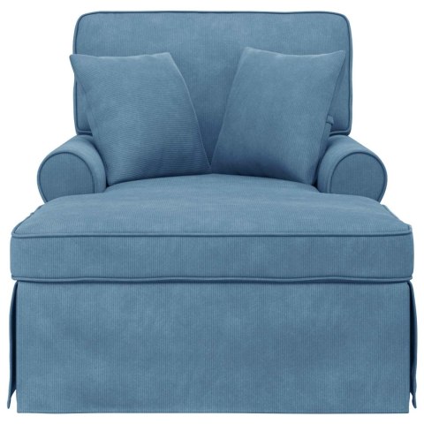 Chaise Lounge z Fartuszkiem Niebieski 91 x 157 x 91 cm