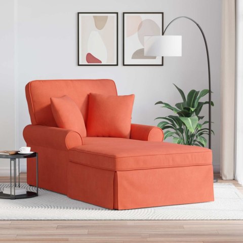 Chaise Lounge z Fartuszkiem z poduszką Czerwono-pomarańczowy