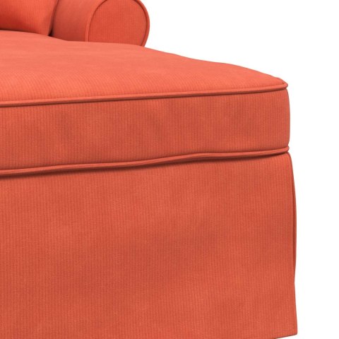 Chaise Lounge z Fartuszkiem z poduszką Czerwono-pomarańczowy