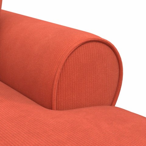 Chaise Lounge z Fartuszkiem z poduszką Czerwono-pomarańczowy