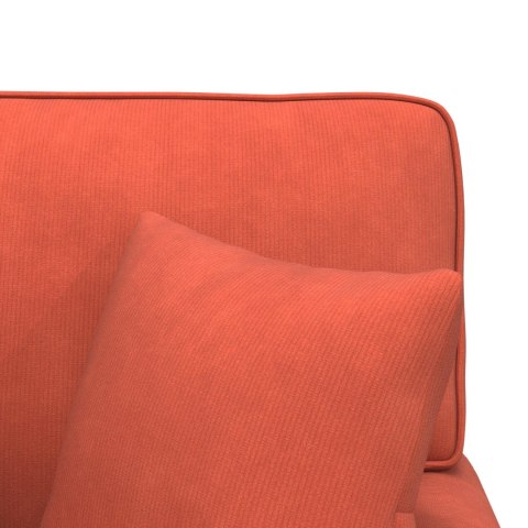 Chaise Lounge z Fartuszkiem z poduszką Czerwono-pomarańczowy