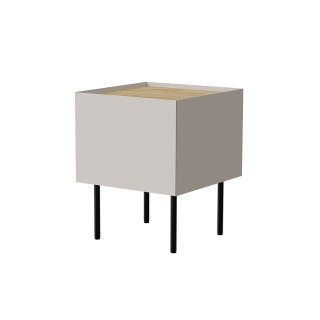 Szafka nocna 2szt FELLINI 40x41x60 kaszmir + blat dąb olejowany