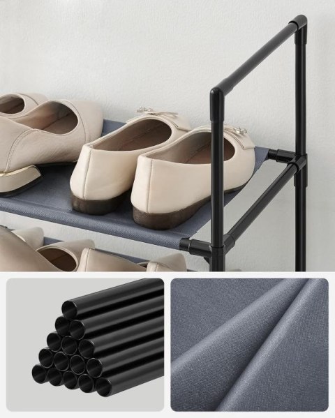Stojak na buty SONGMICS 10 półek szary metalowy