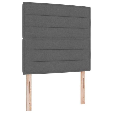 Łóżko z sprężyną LED Ciemnoszary 120 x 190 cm tkanina