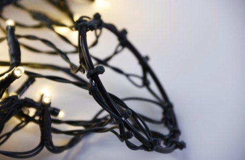 Świąteczny łańcuch LED 200 diod, ciepła biel, 8 pasm, IP44