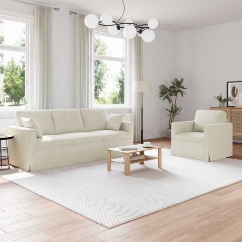 Sofa 2 pcs Kremowy