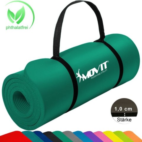 Mata gimnastyczna Movit 183 x 60 x 1 cm - ciemno zielona