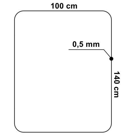 Mata ochronna pod fotel PP 140x100 0,5 mm