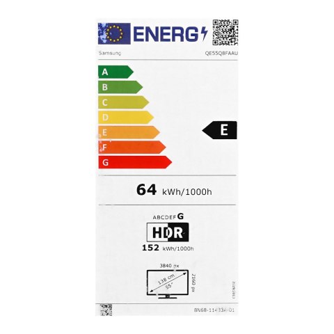 Telewizor Samsung QE55Q8FAAUXXH QLED 55'' 4K Ultra HD Tizen Q-Symphony Szary (MODEL 2025)